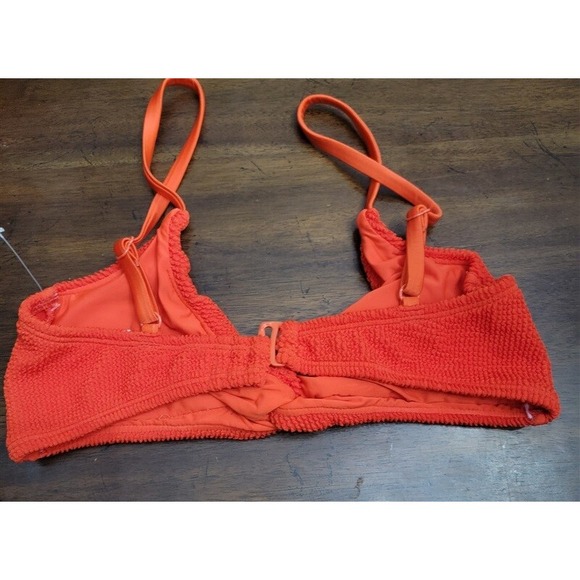 NWT Good American LG ALWAYS FITS TWIST BIKINI TOP Red 124567 - Picture 2 of 3